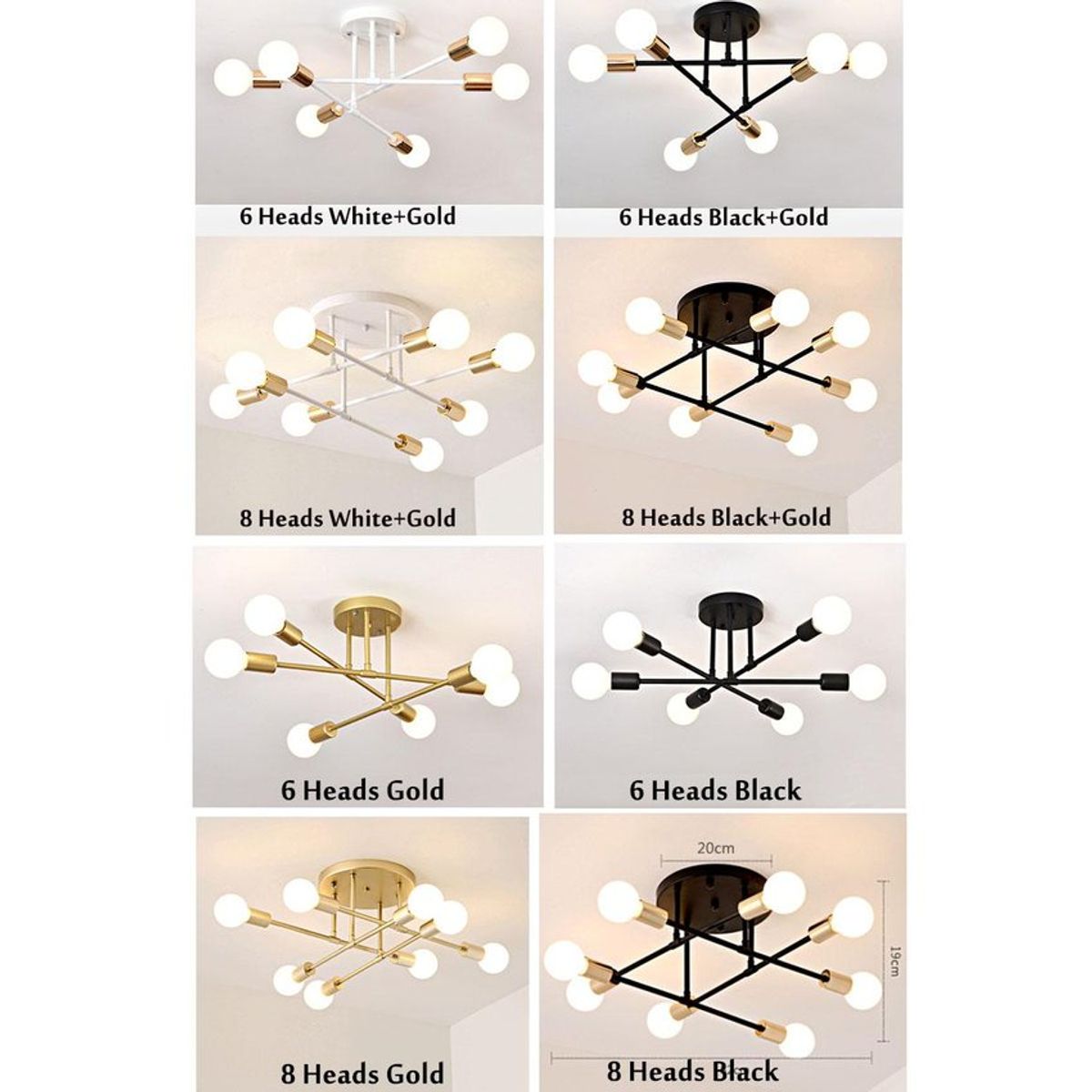 PUREPOWER - Lámparas de techo modernas lámparas de techo led de salón