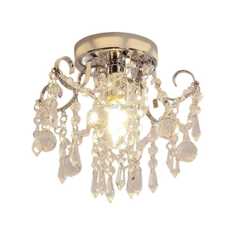 MMDH - Luz de techo led de cristal de lujo para sala de estar cla185 cromo