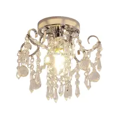 MMDH - Luz de techo led de cristal de lujo para sala de estar cla185 cromo