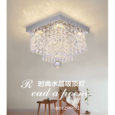 Imagen 2 del producto Lámpara de techo estilo candelabro cuadrado de cristal