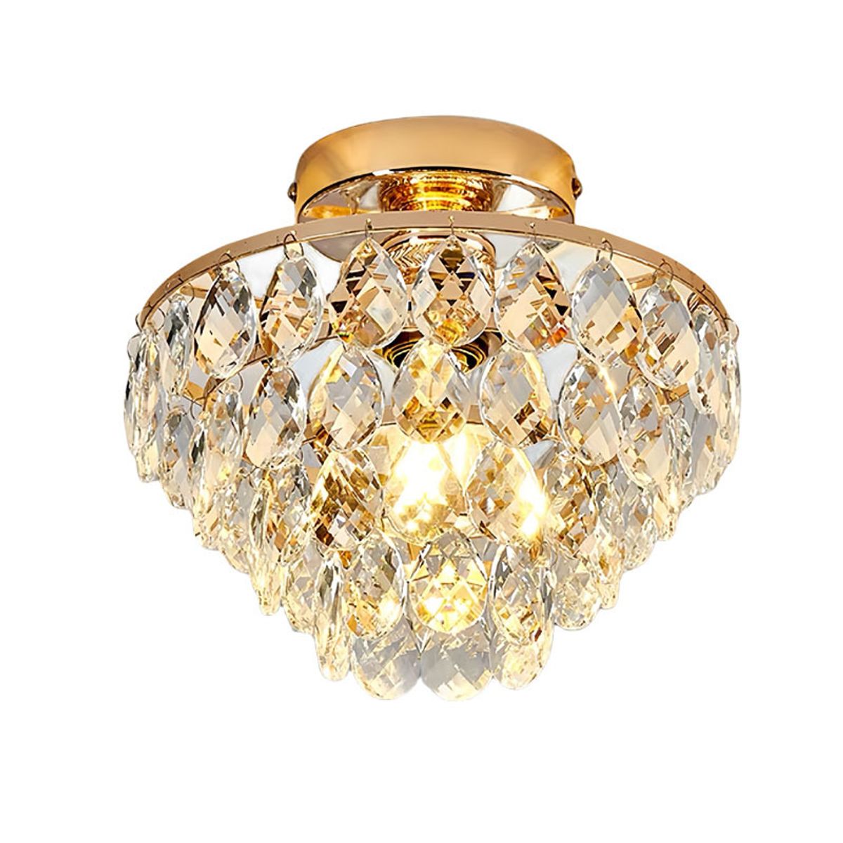 PUREPOWER - Lámpara de techo redonda estilo araña de cristal