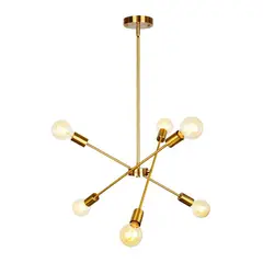 MMDH - Sala de estar de lujo moderno nórdico luz de techo led e27 cla190 oro..