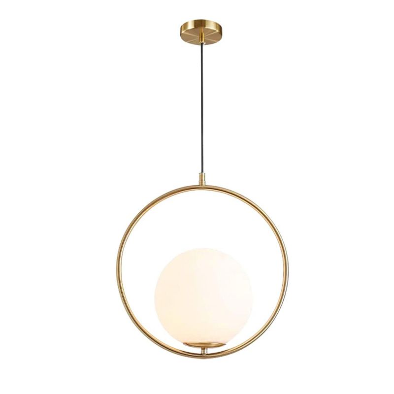 PUREPOWER - Lámpara colgante de cristal de la lámpara moderna globo techo-oro
