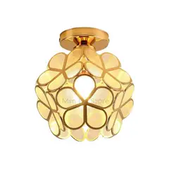 MMDH - Pasillo moderno lámpara de techo de flores LED - A01 Mate Oro.