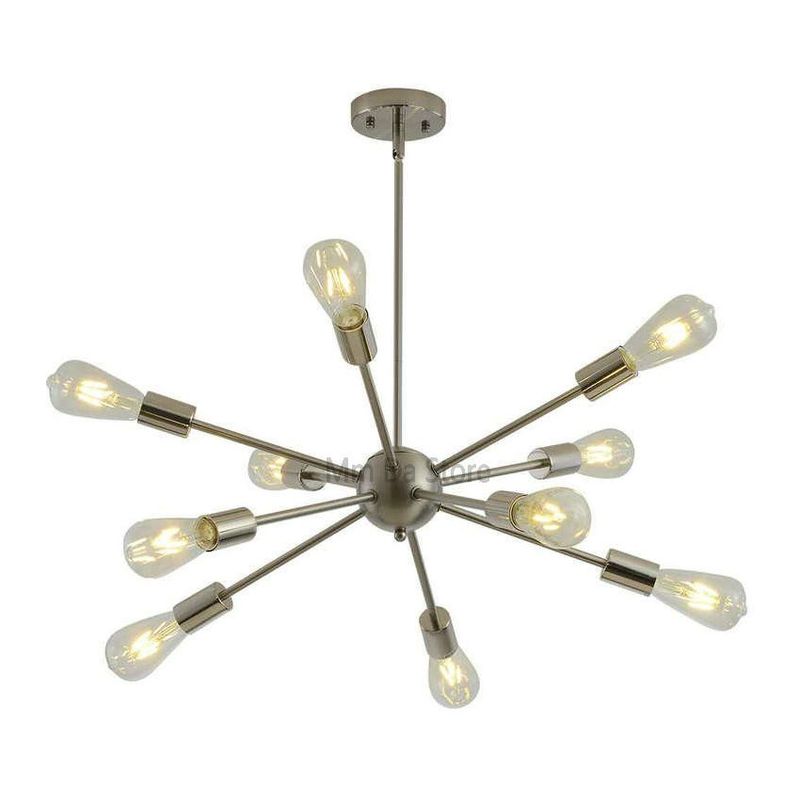 MMDH - Luz de techo de dormitorio de araña de sala de estar Cromo.