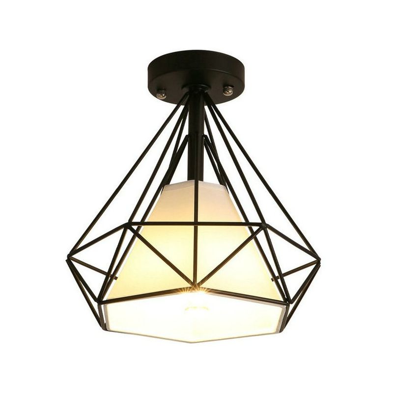 MMDH - Luz de techo de diamante de balcón de moderna Blanco y negro.