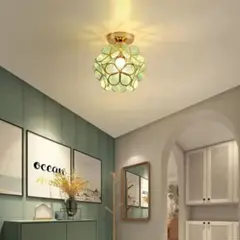 MMDH - Pasillo moderno lámpara de techo de flores LED - C03 Verde.