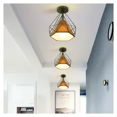 MMDH - Luz de techo de diamante de balcón de moderna Blanca Cafe negro.