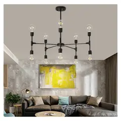 MMDH - Araña nórdica de dormitorio de salón en forma de T CLA128-10 Negro.