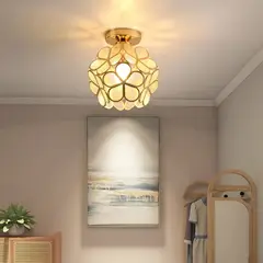 MMDH - Pasillo moderno lámpara de techo de flores LED - B02 Oro.