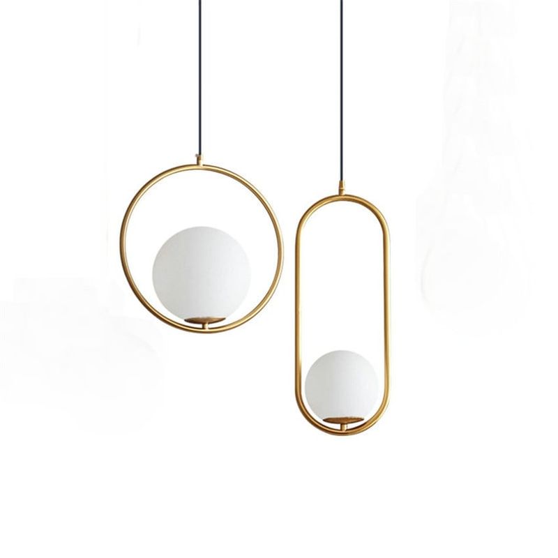 MMDH - Lámpara de techo led para sala de estar nórdico dorado R1210.