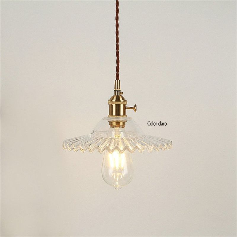 MMDH - Lámpara led de cristal de cocina de restaurante retro Claro..