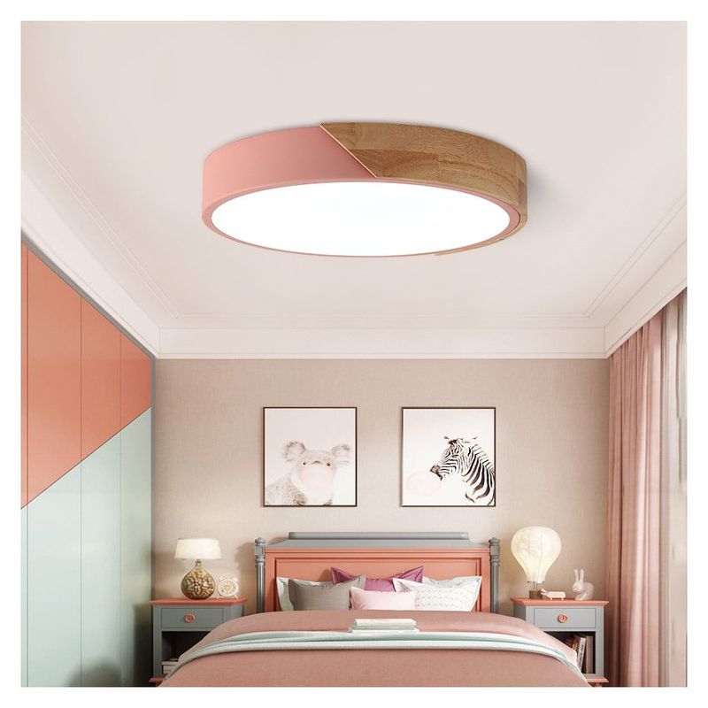 PUREPOWER - Moderna de madera de techo de led luces colgantes dormitorio lámparas-