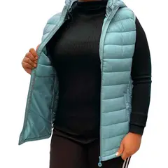 MPROPIA - Parka Sin Mangas Chaqueta Mujer Capucha Colores 2666