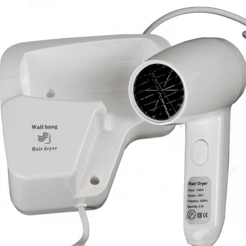 PUREPOWER - Secador de Pelo de Pared Hotel Casa Con Holder-Blanco