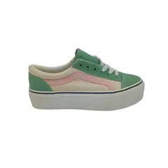 HERIEL - Zapatilla Verde Plataforma Mujer