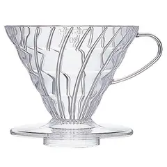 HARIO - Dripper V60 01 Acrílico Transparente - Filtro cónico para café