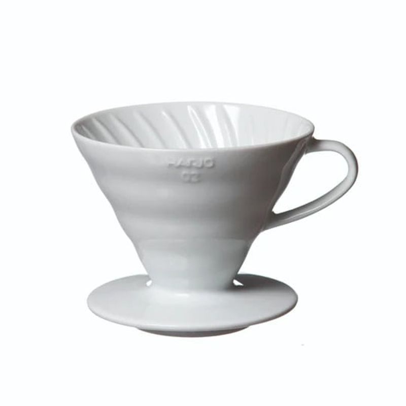 HARIO - Dripper Hario V60 01 Cerámica Blanco - Filtro cónico para café