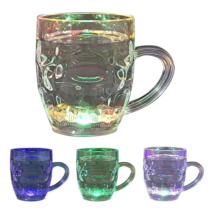GENERICO - TAZA DE ACRILICO CON LUCES LED COLORES 300ml