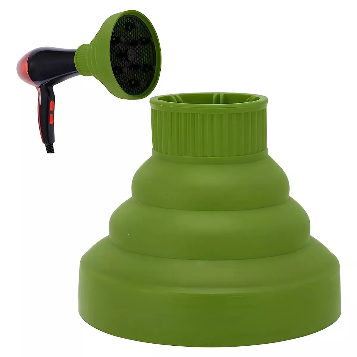GENERICO - Difusor plegable del secador accesorios de estilismo Colores - VERDE