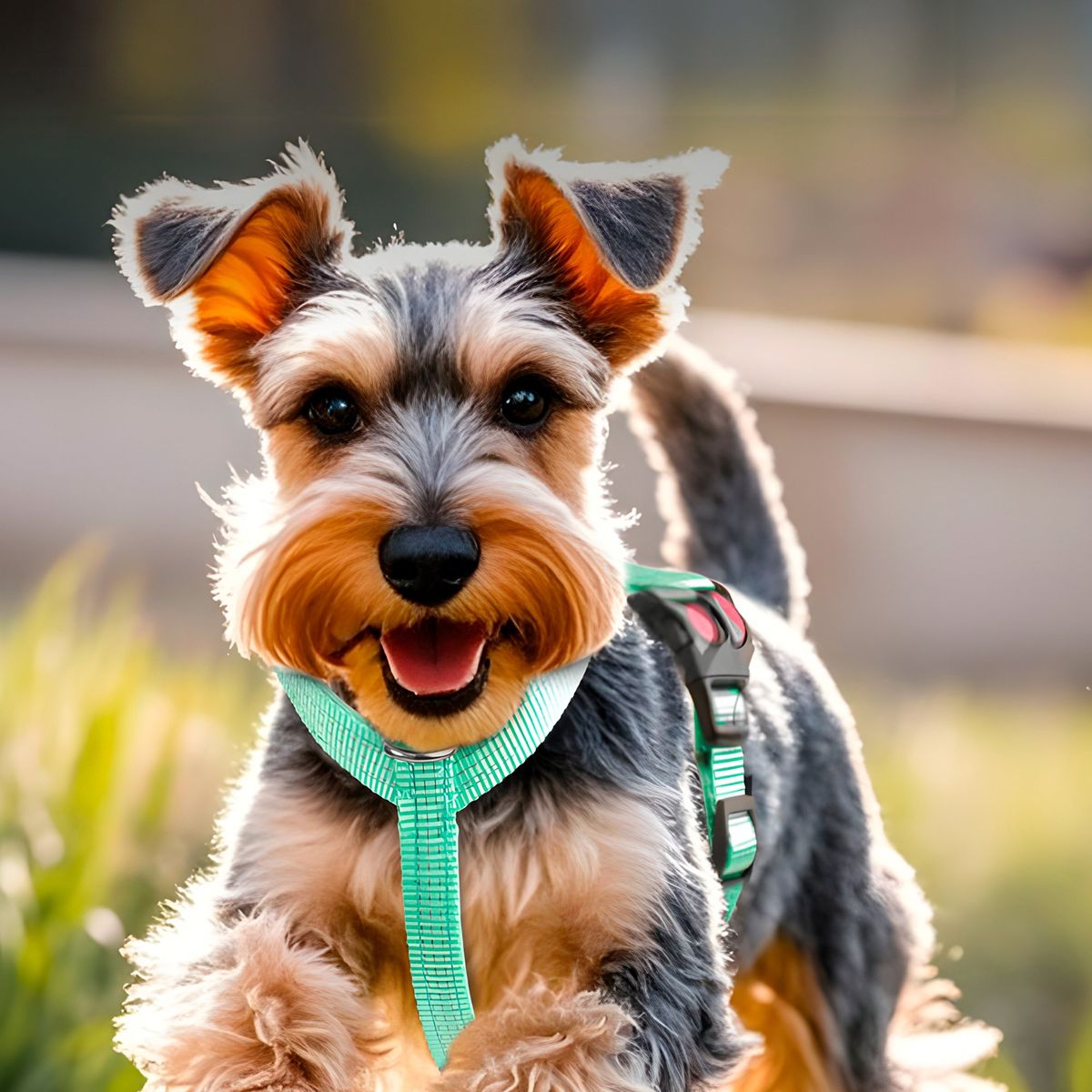 GENERICO - Arnés Anti-tirones Turquesa Perros Medianos Tracción Talla M