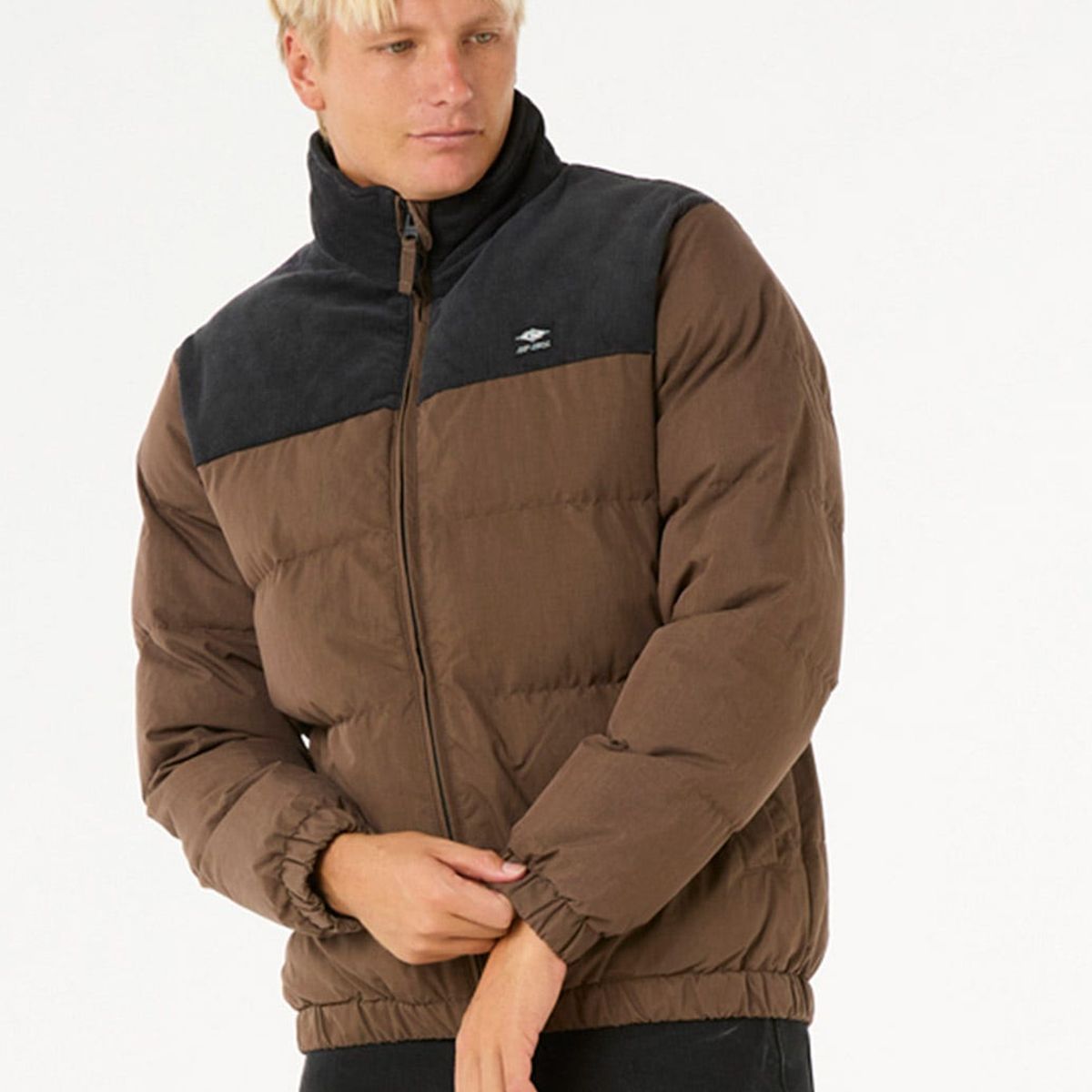 RIP CURL - Parka Fade Out Cord Puffer Jacket Café Hombre Rip Curl - Café