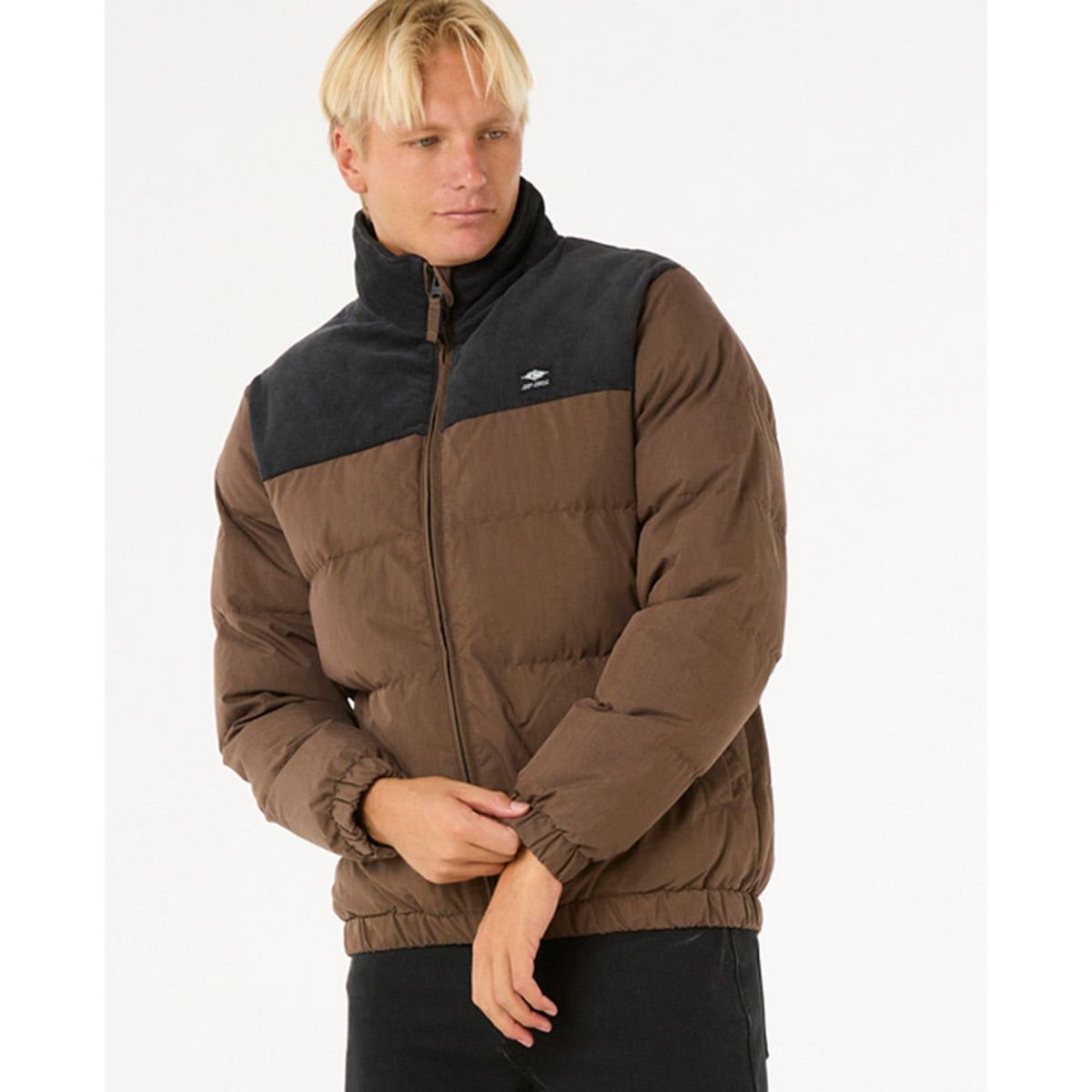 RIP CURL - Parka Fade Out Cord Puffer Jacket Café Hombre Rip Curl - Café