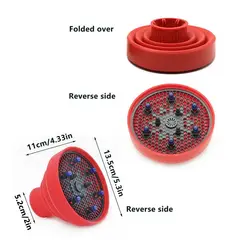 GENERICO - Difusor plegable del secador accesorios de estilismo Colores - ROJO