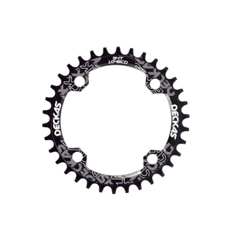 GENERICO - Plato Redondo Mtb Narrow Wide Bicicleta 34T Negro