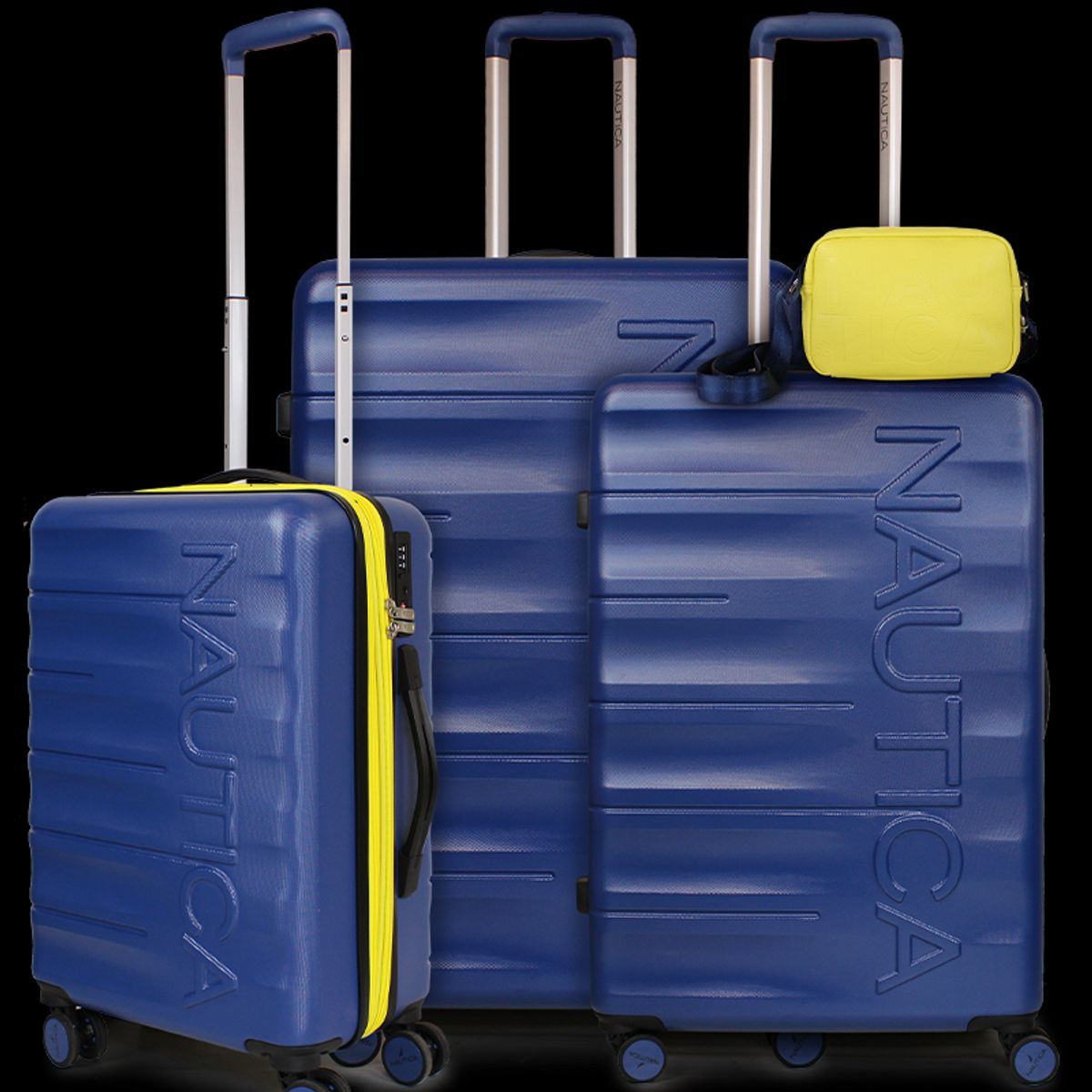 NAUTICA - Set 3 Maletas Ibiza S+M+L azul + bandolera Emma Nautica