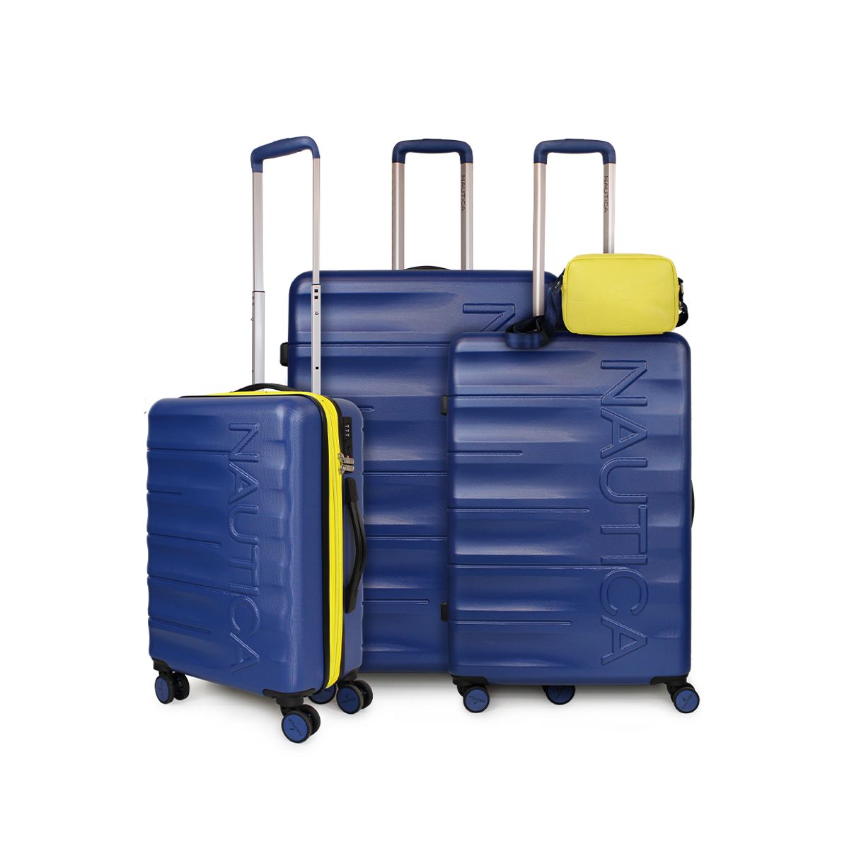 NAUTICA - Set 3 Maletas Ibiza S+M+L azul + bandolera Emma Nautica