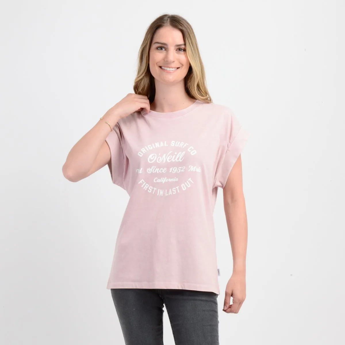 O'NEILL - POLERA MANGA CORTA O'RIGINALS SURF  ROSADO