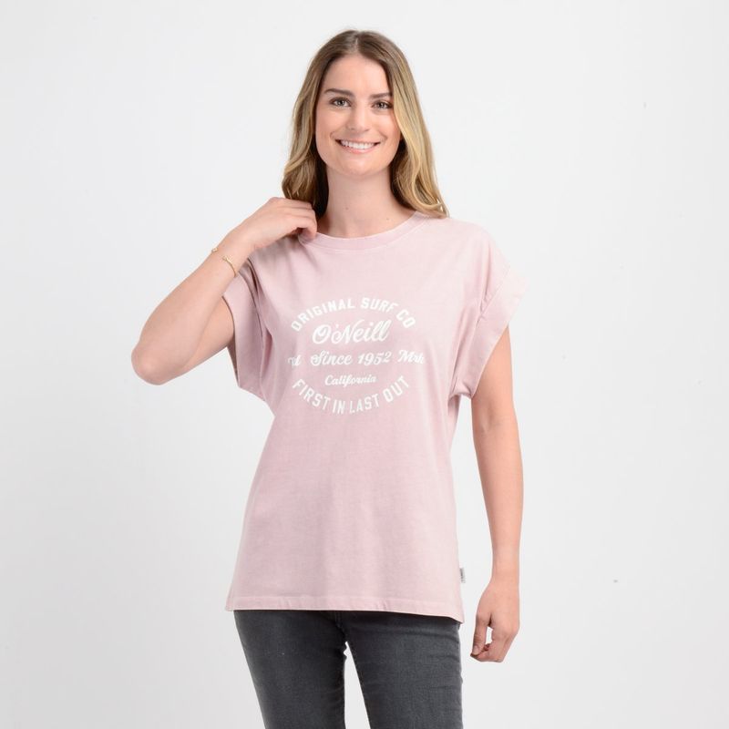 O'NEILL - POLERA MANGA CORTA ORIGINAL SURF  ROSADO