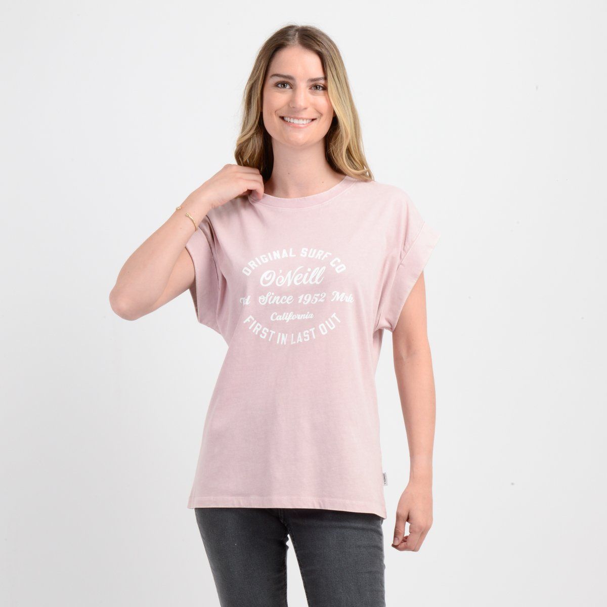 O'NEILL - POLERA MANGA CORTA O'RIGINALS SURF  ROSADO