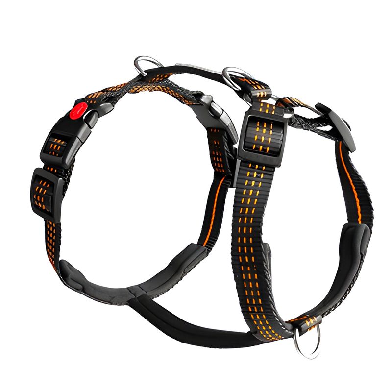 GENERICO - Arnés Anti-tirones Negro Perros Medianos Tracción Talla XS