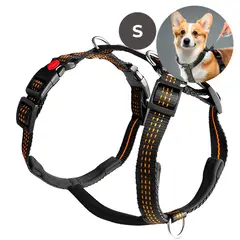 GENERICO - Arnés Anti-tirones Negro Perros Medianos Tracción Talla S