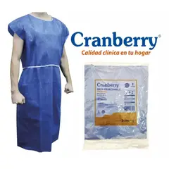 CRAMBERRY - Bata Paciente Sms Desechable Sin Manga Cranberry 10 Unidades