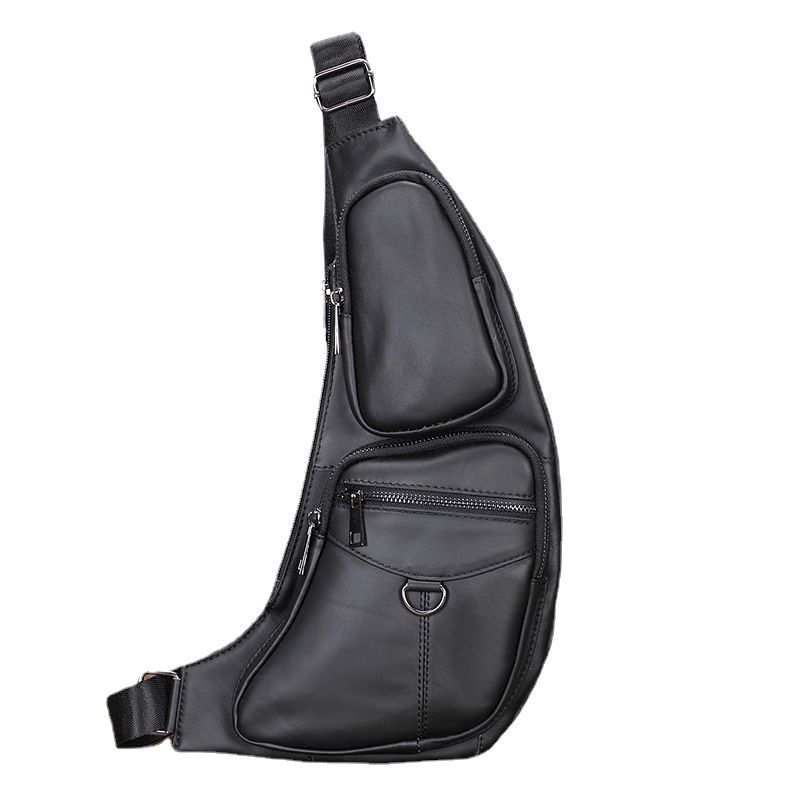 PUREPOWER - Mochila bandolera de piel auténtica bolso casual para hombre