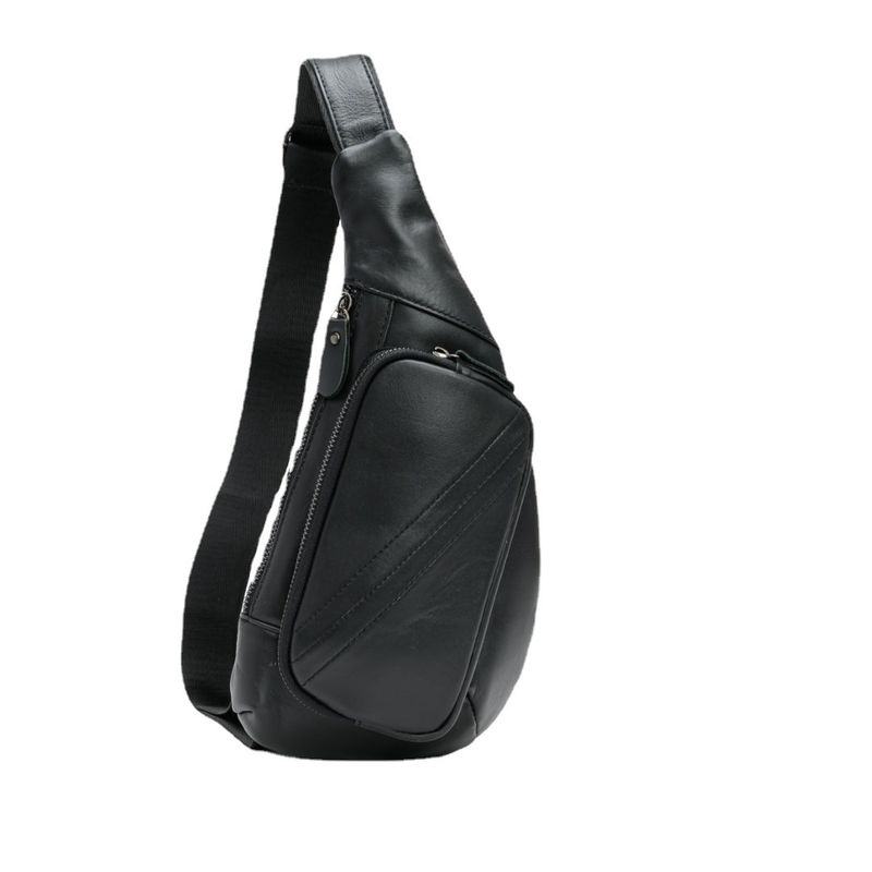 PUREPOWER - Mochila bandolera de piel auténtica bolso casual para hombre