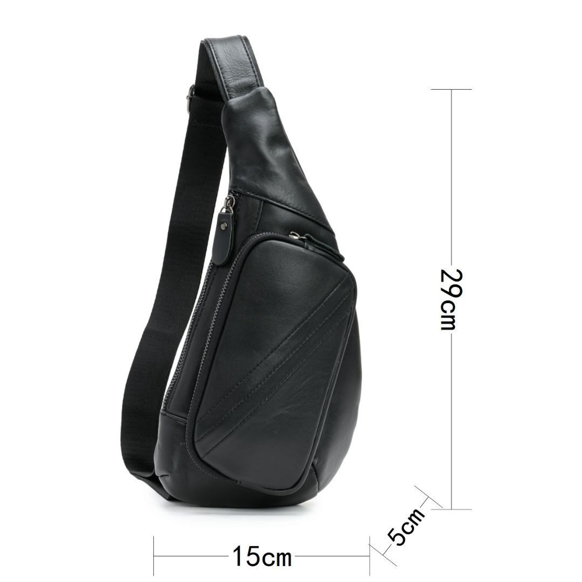PUREPOWER - Mochila bandolera de piel auténtica bolso casual para hombre