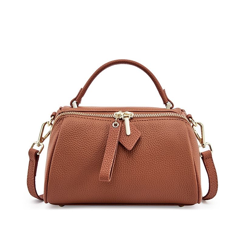 PUREPOWER - Bolso Boston de piel de grano litchi con asa superior Bolsos cruzados