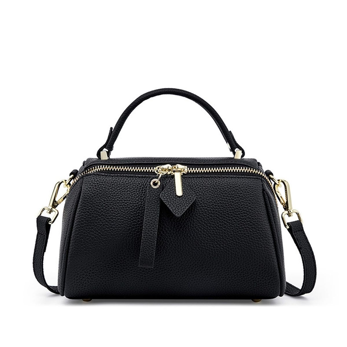 PUREPOWER - Bolso Boston de piel de grano litchi con asa superior Bolsos cruzados