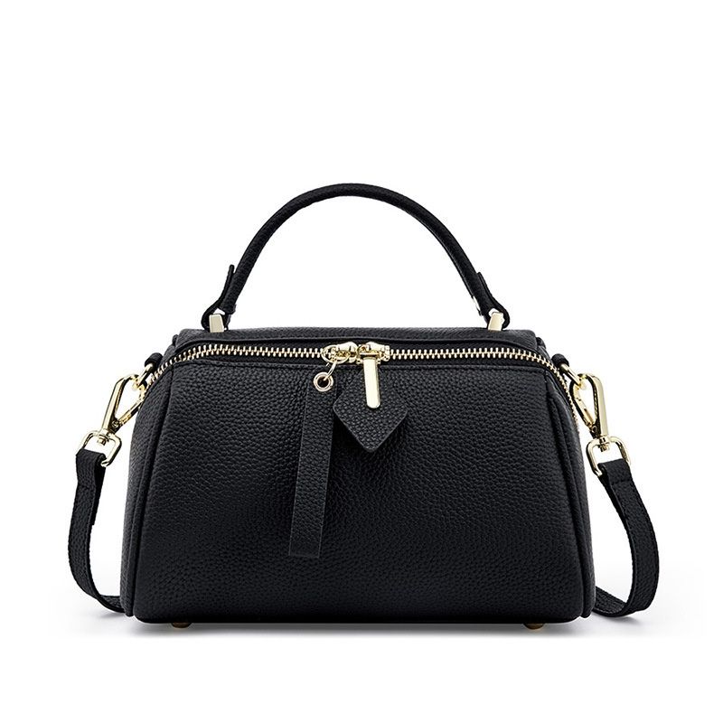 PUREPOWER - Bolso Boston de piel de grano litchi con asa superior Bolsos cruzados