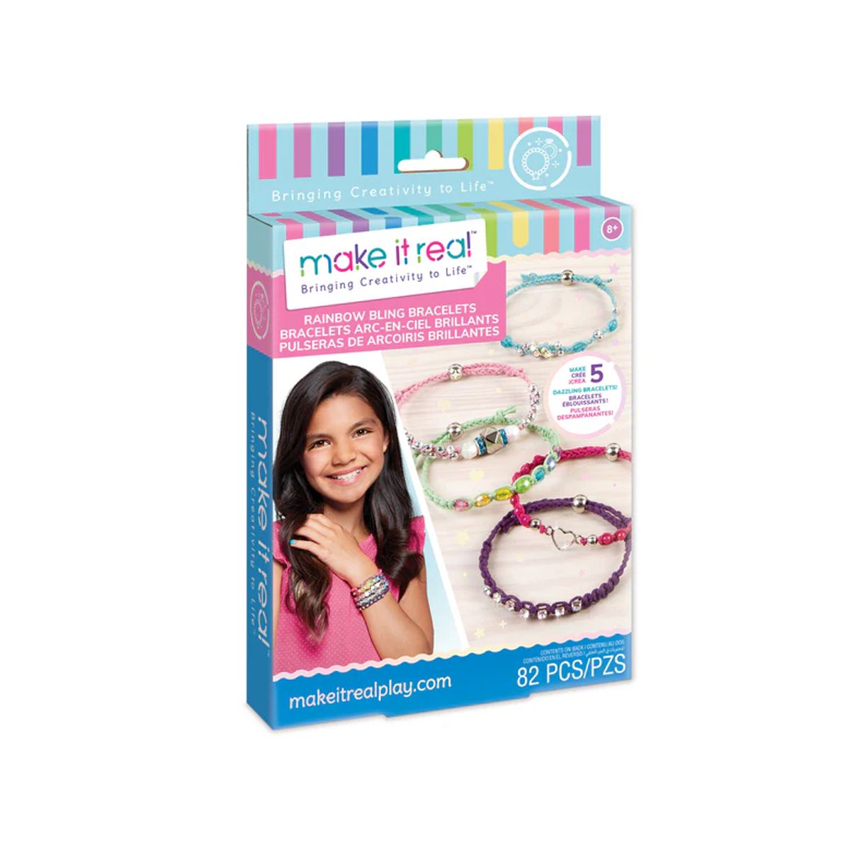 MAKE IT REAL - Set para hacer pulseras Bling Arcoíris Make It Real