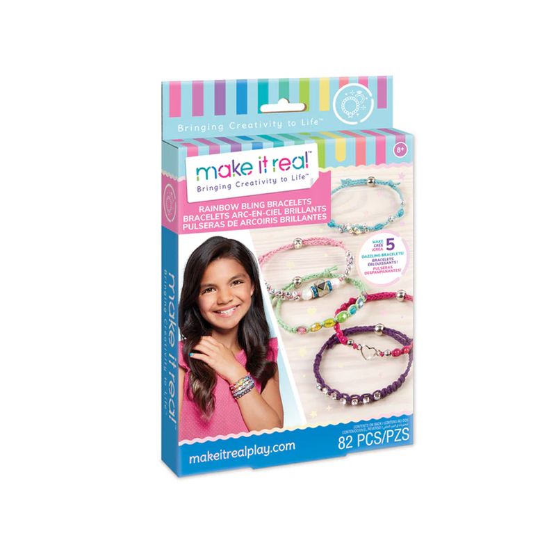 MAKE IT REAL - Set para hacer pulseras Bling Arcoíris Make It Real