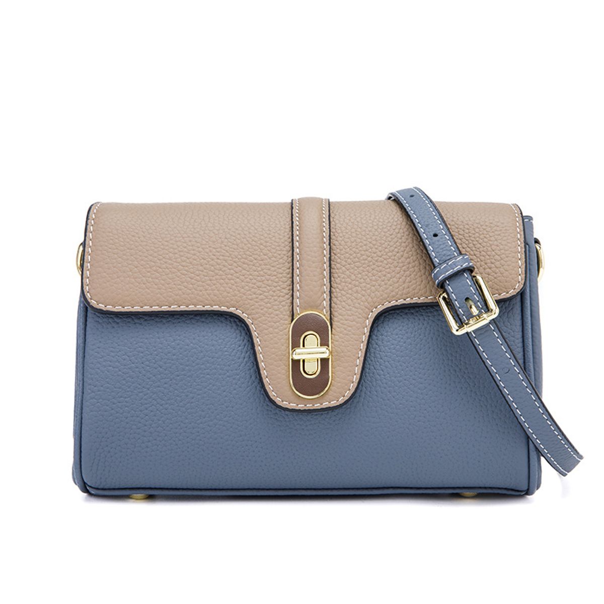 PUREPOWER - Bolsa pequena quadrada de couro genuíno bolsa crossbody de ombro