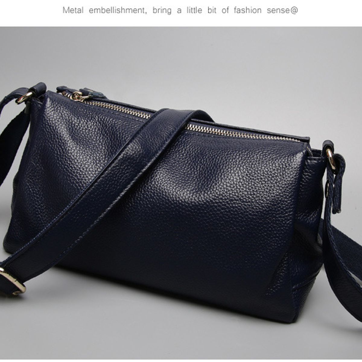 PUREPOWER - Bolso bandolera de cuero genuino para mujer nuevo estilo de verano-