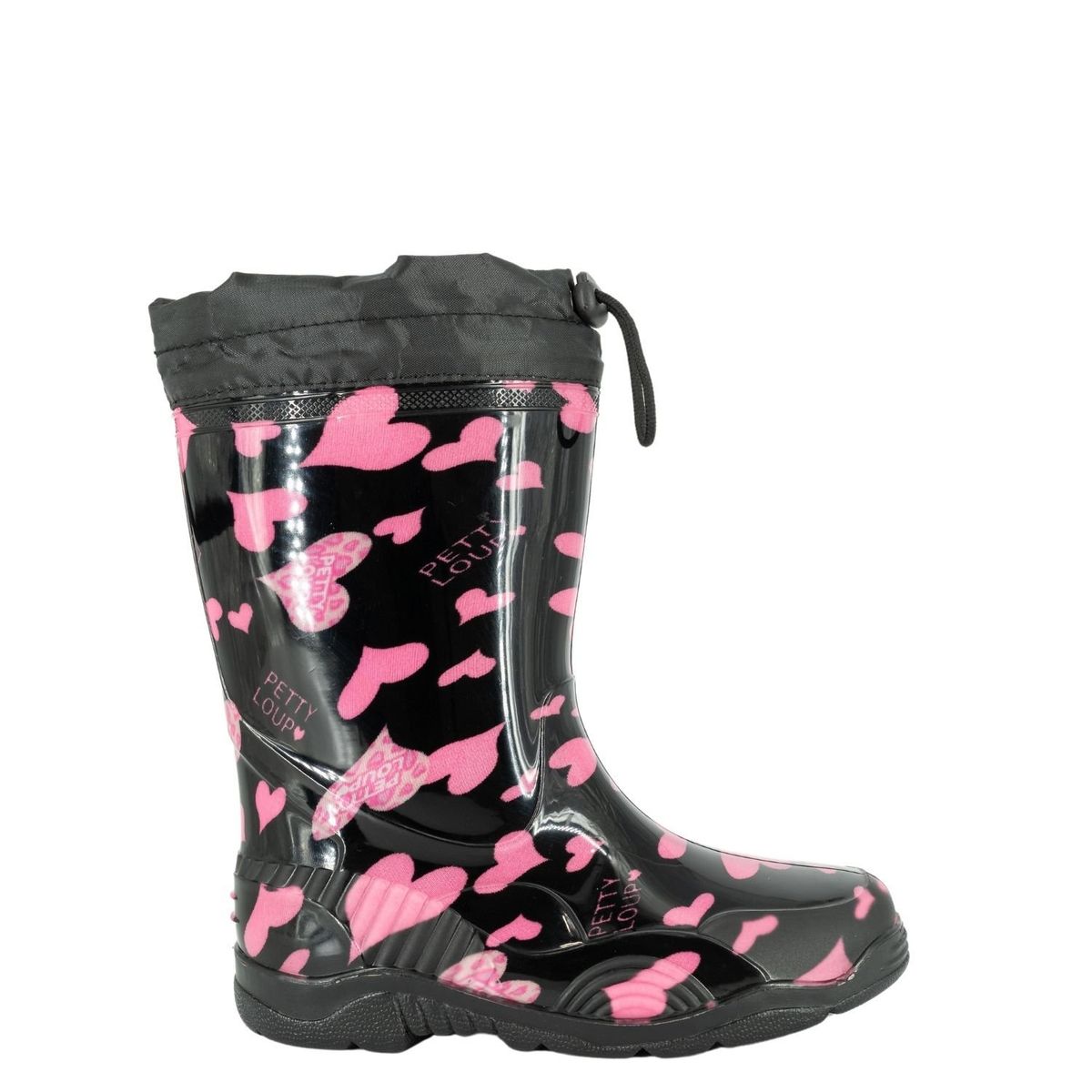 BAMBOO - Bota de Agua con Polar Niña Negro Cora Bamboo