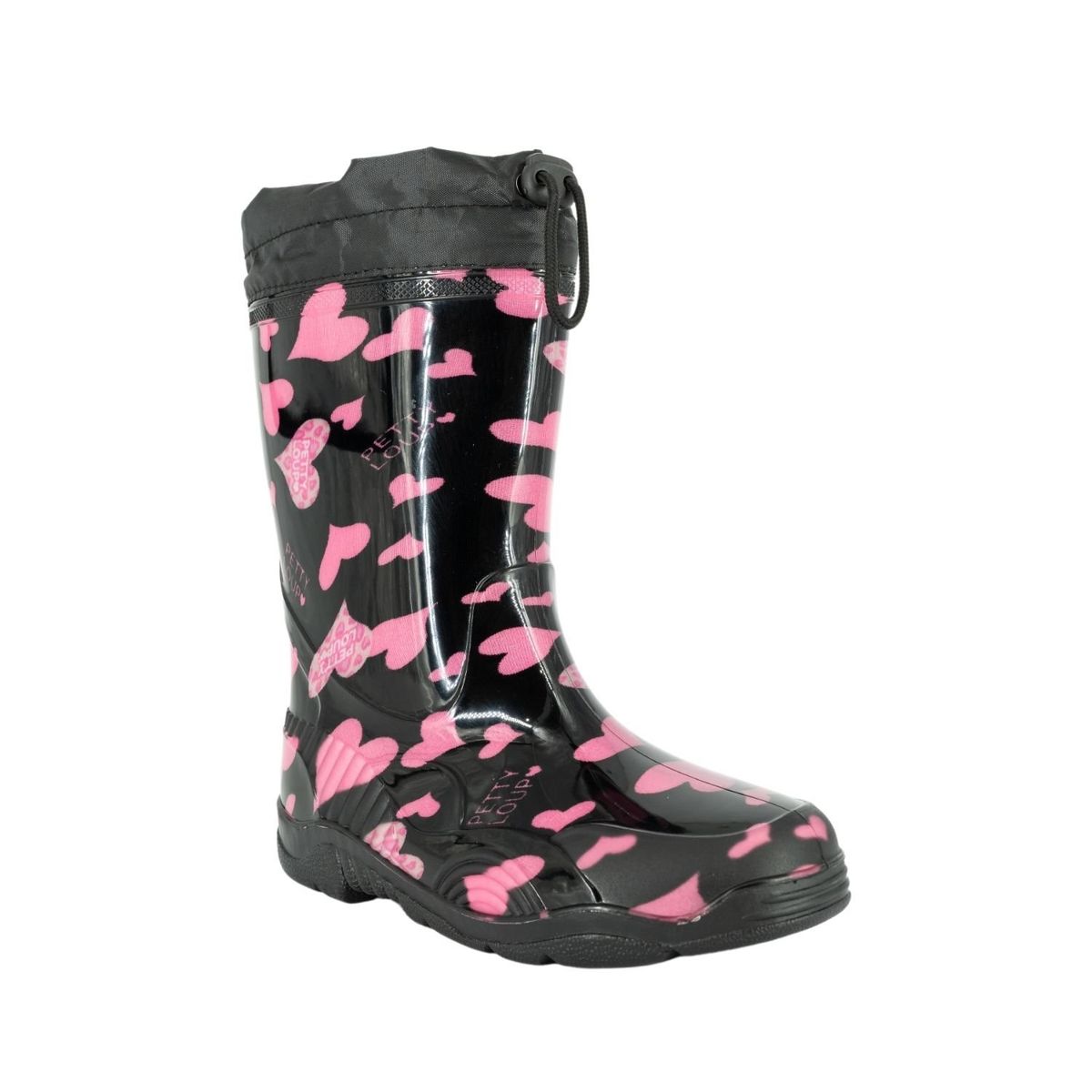 BAMBOO - Bota de Agua con Polar Niña Negro Cora Bamboo