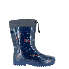 BAMBOO - Bota de Agua con Polar Niño Azul Zamio
